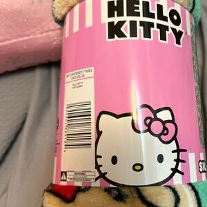 Hello Kitty Pink and White Plush Throw
